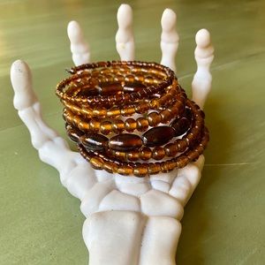Caramel Layer Bead Bracelet